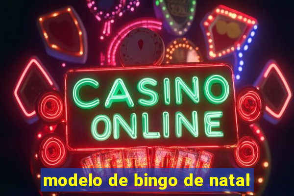 modelo de bingo de natal