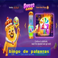 bingo de palavras simples colorido