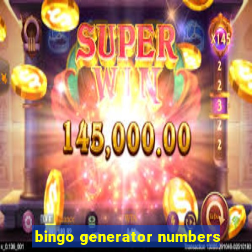 bingo generator numbers