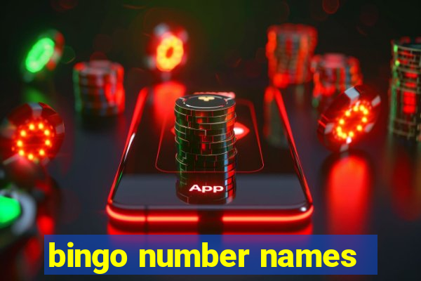 bingo number names