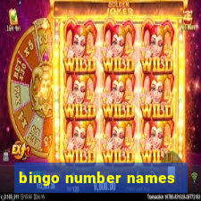 bingo number names