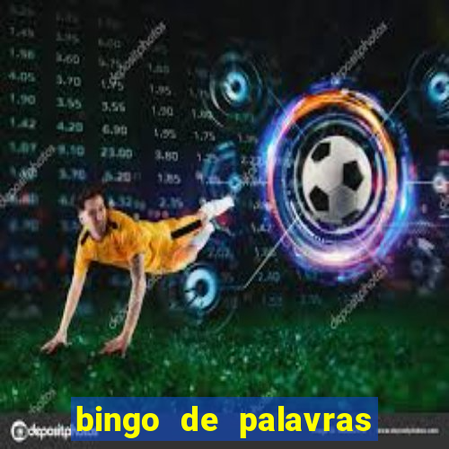 bingo de palavras para imprimir