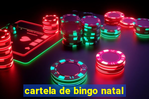 cartela de bingo natal