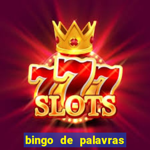 bingo de palavras 3 ano