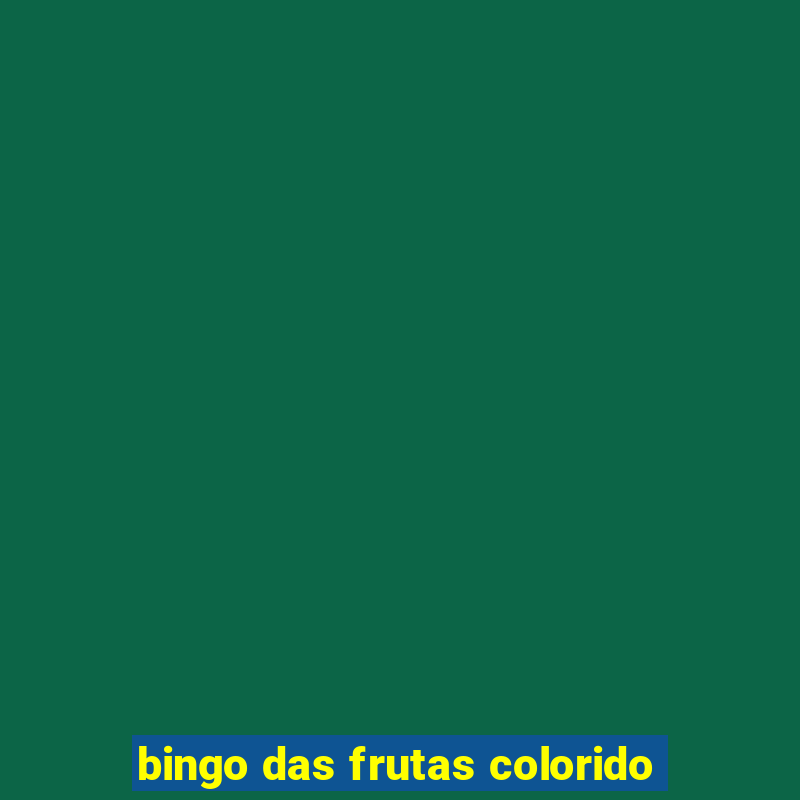 bingo das frutas colorido